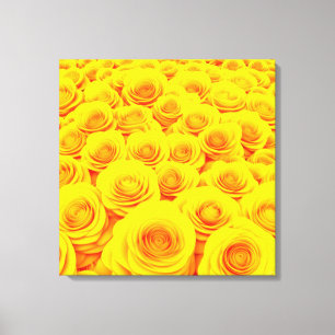 Radiant Yellow Rose Garden Canvas Print