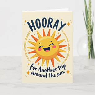 Radiant Yellow Sun Birthday Card