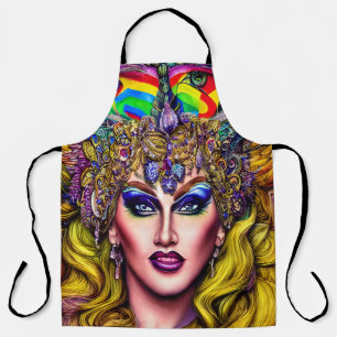 Radiantly Rainbow-Themed Art Piece Drag Queen Apron
