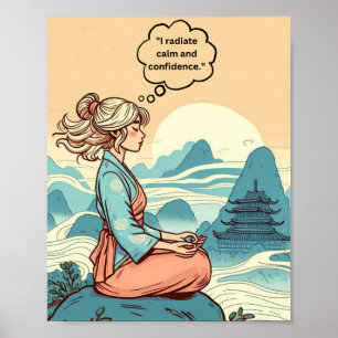 "Radiate Calm and Confidence" Motivational Print