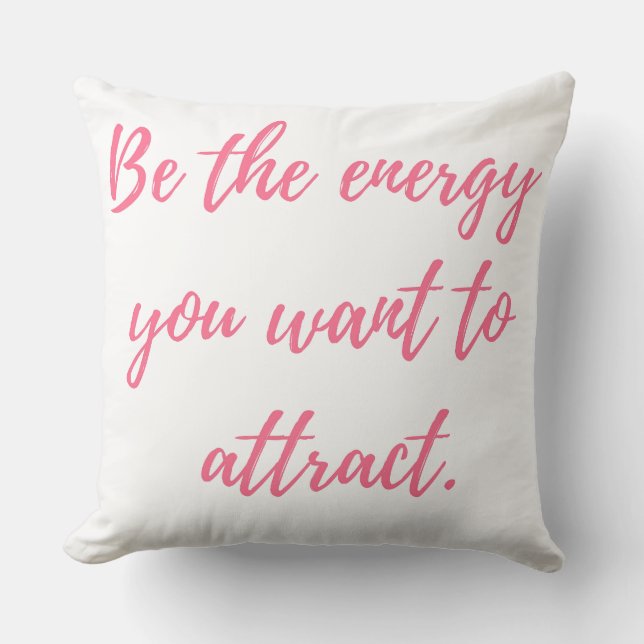 Radiate Good Vibes Only, Always Throw Pillow (Front)
