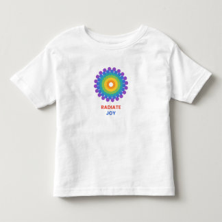 Radiate Joy - Rainbow Mandala Sunburst - Colourful Toddler T-shirt