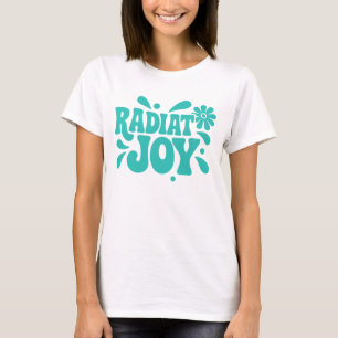 Radiate Joy Retro Groovy Lettering T-Shirt