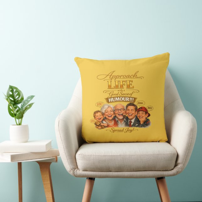 Radiate joy throw pillow (Chair)