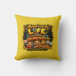 Radiate joy throw pillow