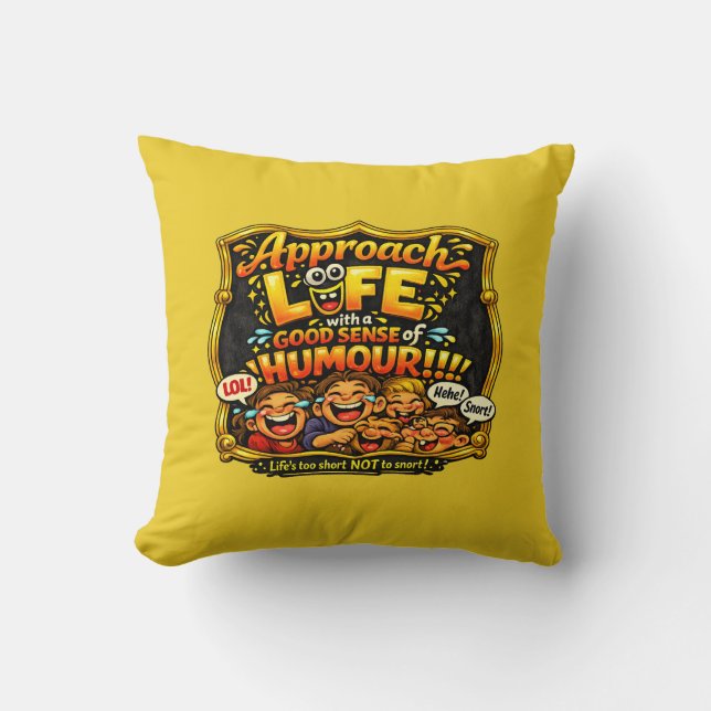 Radiate joy throw pillow (Front)