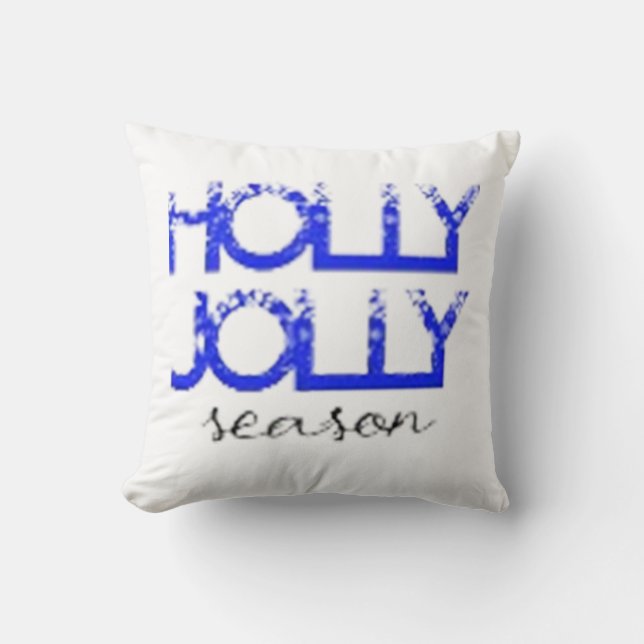 "Radiate Joy with Our Holly Jolly Apparel" Throw Pillow (Front)