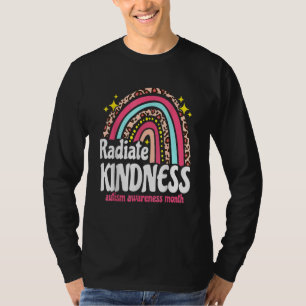 Radiate Kindness Autism World Awareness Leopard Ra T-Shirt