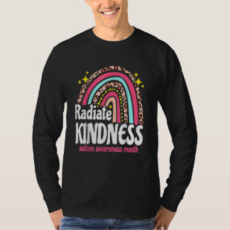 Radiate Kindness Autism World Awareness Leopard Ra T-Shirt