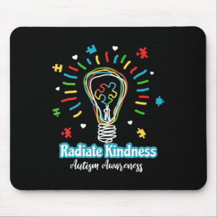Radiate Kindness Lightbulb Autism Awareness Teache Mouse Pad