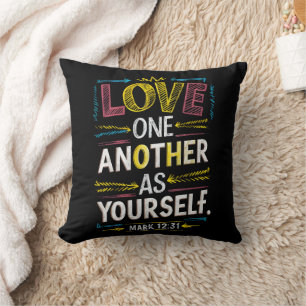 Radiate Love, Embrace Unity Throw Pillow