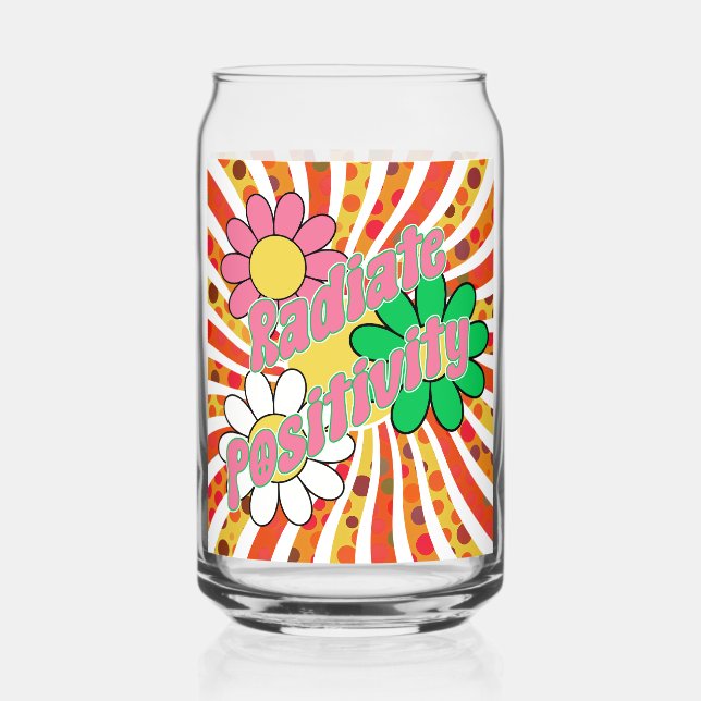 Radiate Positivity  Can Glass (Front)