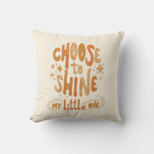 Radiate Positivity: Choose to Shine Inspirational Throw Pillow