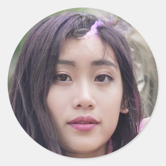 Radiate Positivity Classic Round Sticker (Front)