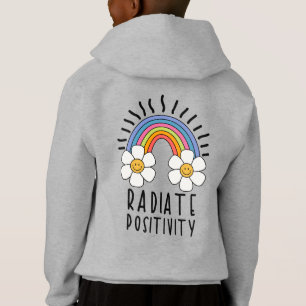 Radiate Positivity   Colourful Rainbow and Flowers