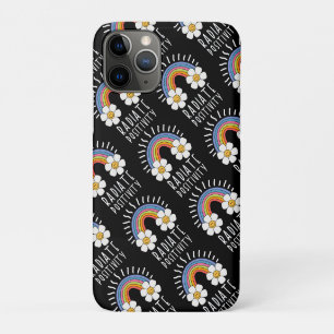 Radiate Positivity   Colourful Rainbow and Flowers iPhone 11 Pro Case