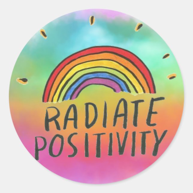 Radiate Positivity Sticker Rainbow (Front)