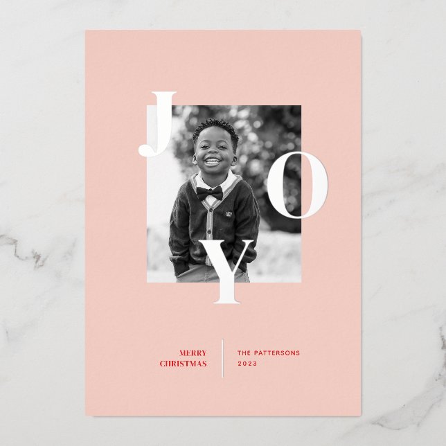 Radiating Joy Holiday Photo (Front)