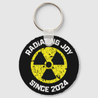 Radiating Joy Since 2024 Radiation Symbol Grunge