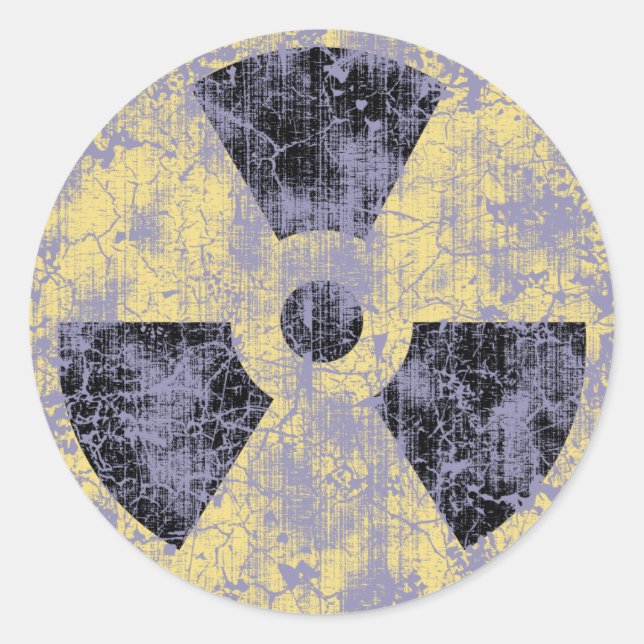 Radiation -cl-dist classic round sticker (Front)
