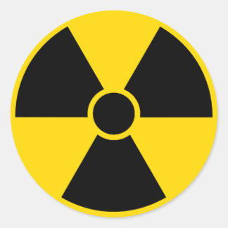 Radiation Hazard Sign Classic Round Sticker