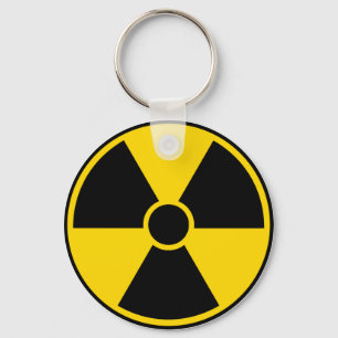 Radiation Hazard Sign Keychain