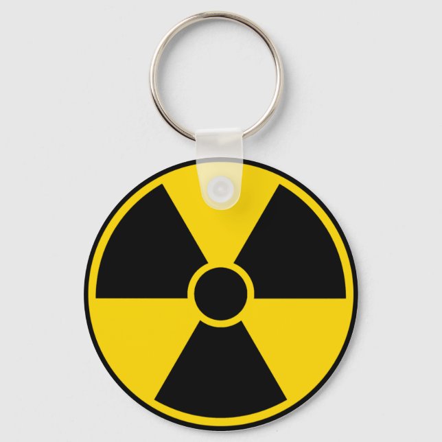 Radiation Hazard Sign Keychain (Front)