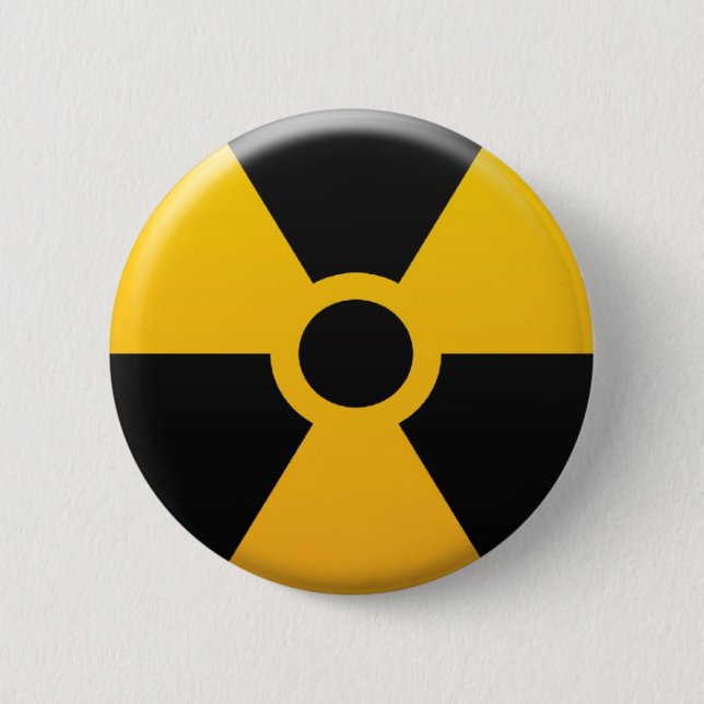 Radiation Symbol 2 Inch Round Button (Front)