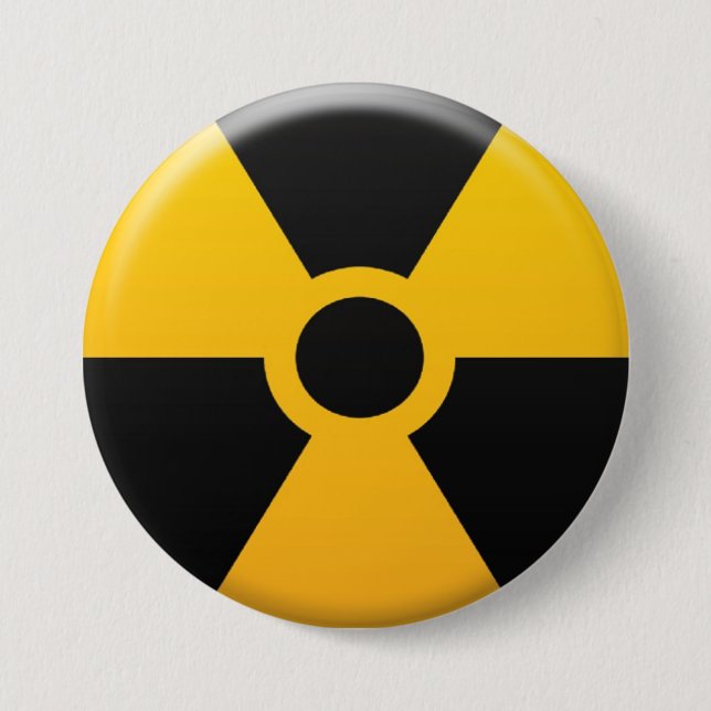 Radiation Symbol 3 Inch Round Button (Front)