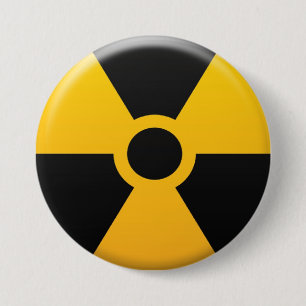 Radiation Symbol 3 Inch Round Button