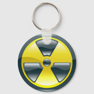 radiation symbol keychain