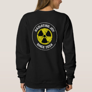 Radiation Symbol Radiating Joy Since 2024 Grunge Sweatshirt