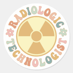 Radiation Symbol, Radiologic Technologist Classic Round Sticker