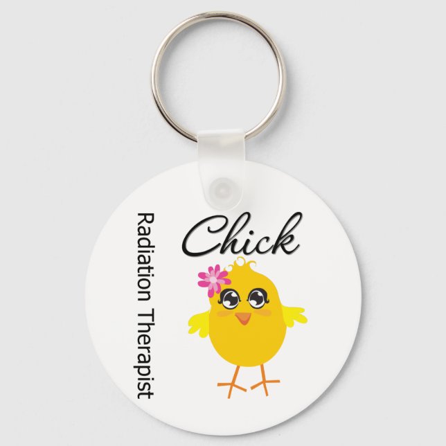 Radiation Therapist Chick Keychain (Front)