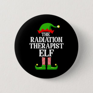 Radiation Therapist Elf Family Matching Group Chri 2 Inch Round Button