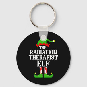 Radiation Therapist Elf Family Matching Group Chri Keychain
