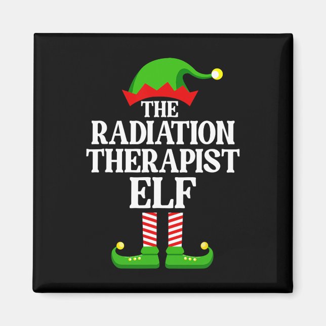 Radiation Therapist Elf Family Matching Group Chri Magnet (Front)