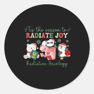 Radiation Therapy Christmas Radiation Therapy Radi Classic Round Sticker