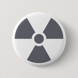 Radiation Trefoil Sign Symbol Warning Sign Symbol 2 Inch Round Button