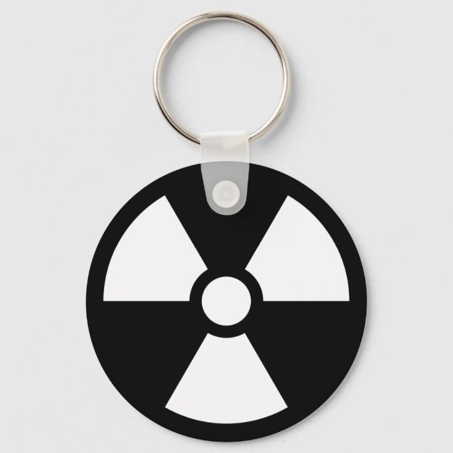 Radiation Trefoil Sign Symbol Warning Sign Symbol Keychain (Front)