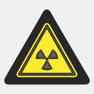 Radiation Warning Sign Sticker