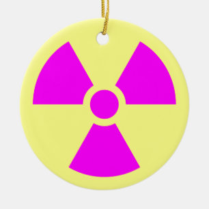 Radiation Warning Symbol Ceramic Ornament