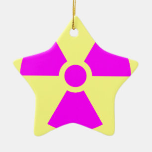 Radiation Warning Symbol Ceramic Ornament