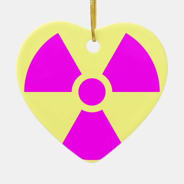 Radiation Warning Symbol Ceramic Ornament (Front)