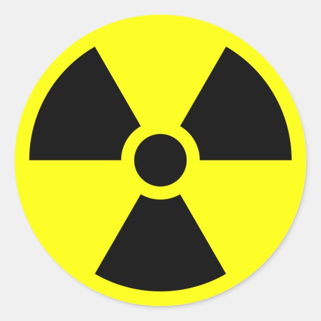 Radiation Warning Symbol Classic Round Sticker (Front)