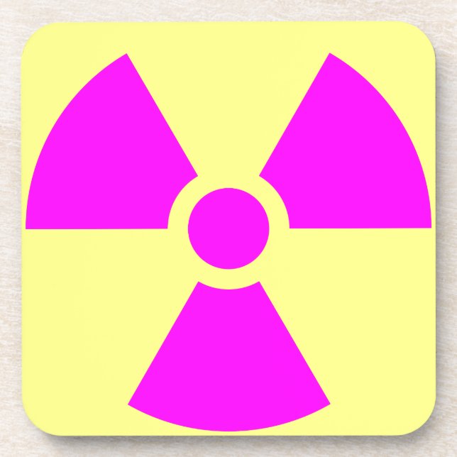 Radiation Warning Symbol Coaster (Front)