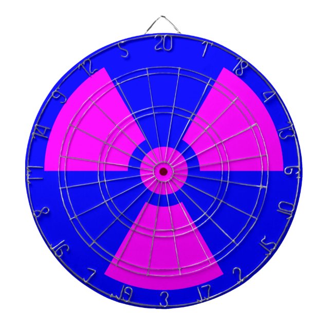 Radiation Warning Symbol Dartboard (Front)