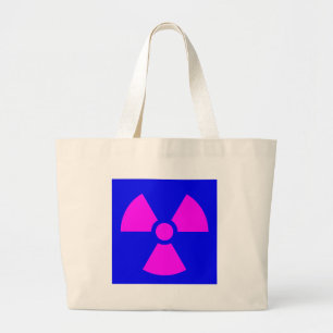 Radiation Warning Symbol Large Tote Bag