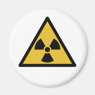 Radiation Warning Symbol Magnet