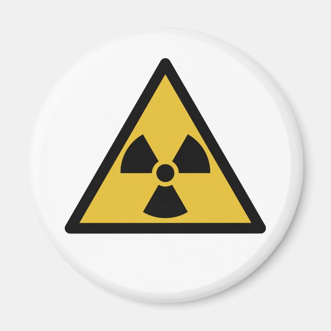 Radiation Warning Symbol Magnet (Front)
